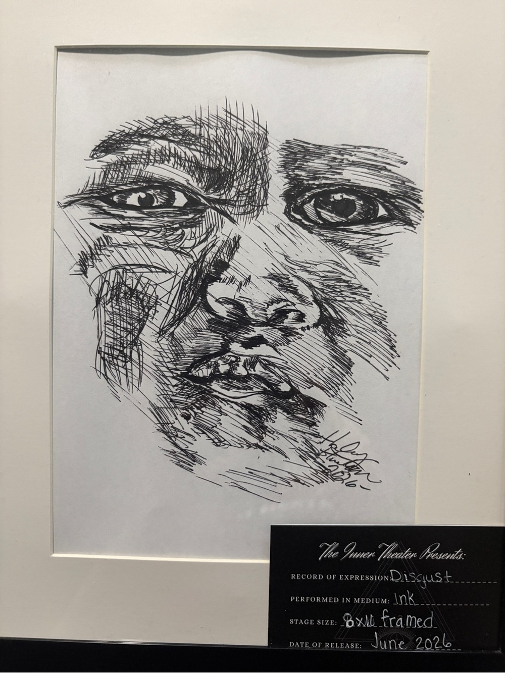 Hand-Drawn Ink Portrait Art